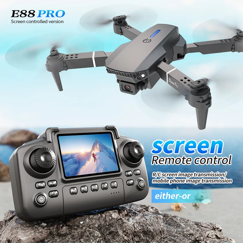 Drone Rc Bolide - Professional E88 PRO Drone with Screen