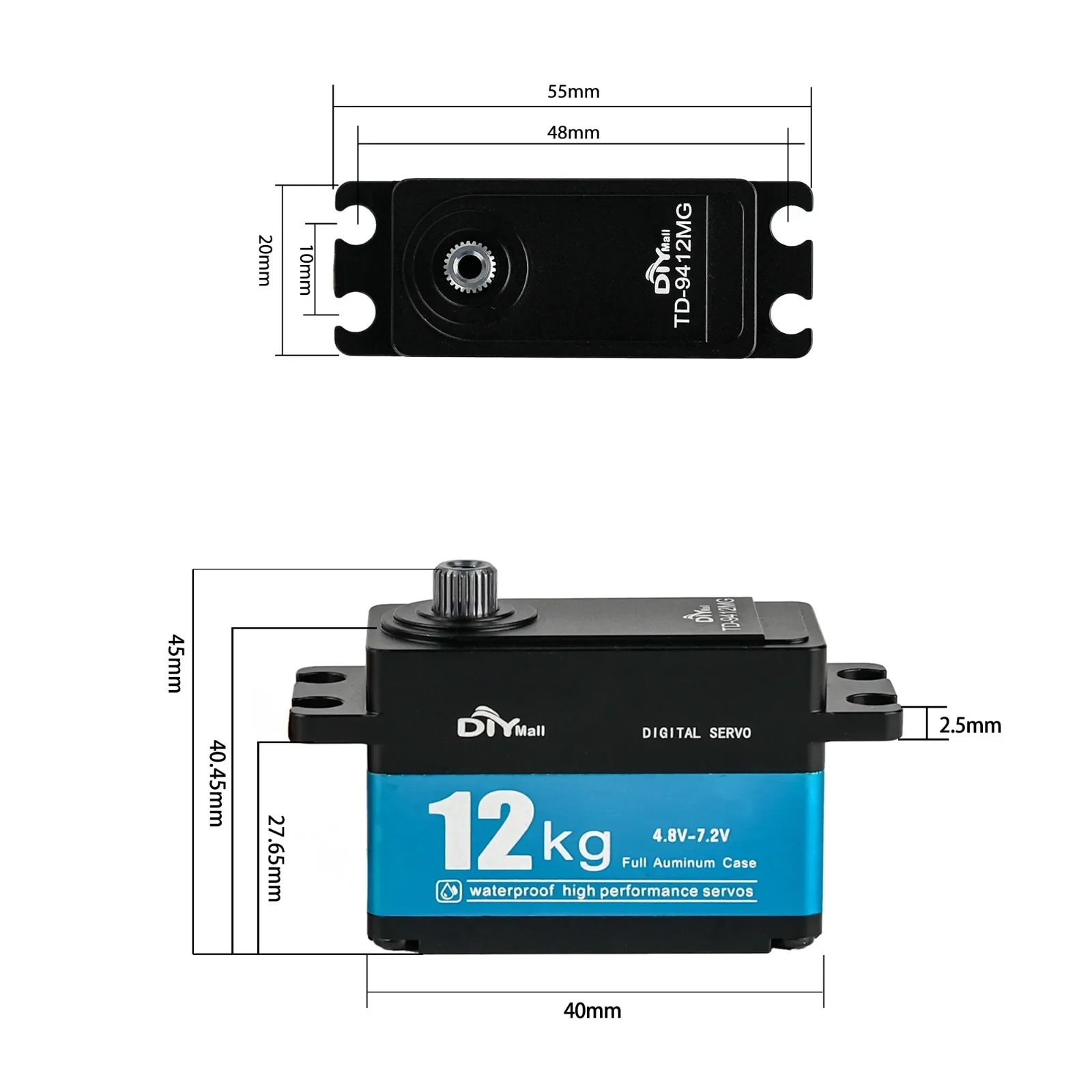 12KG TD-9412MG High Torque Ful - огляд і ціна Rc Car Servo