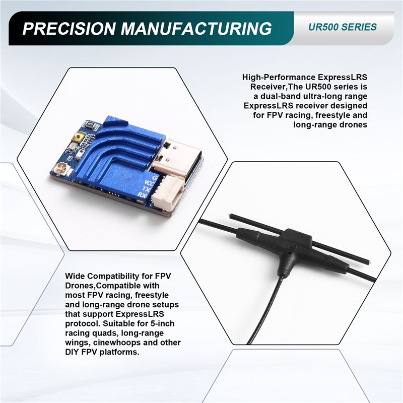 Y01A ELRS UR500 Dual Band Freq - огляд і ціна Drone Top Rc