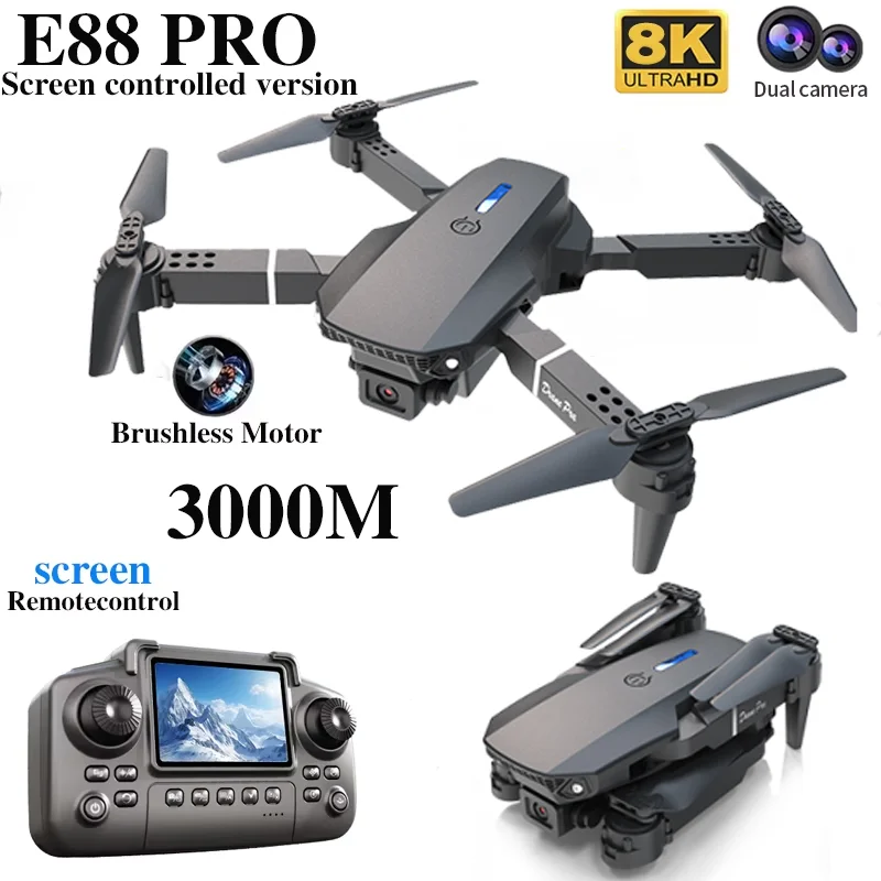 Professional E88 PRO Drone wit - огляд і ціна Drone Rc Bolide