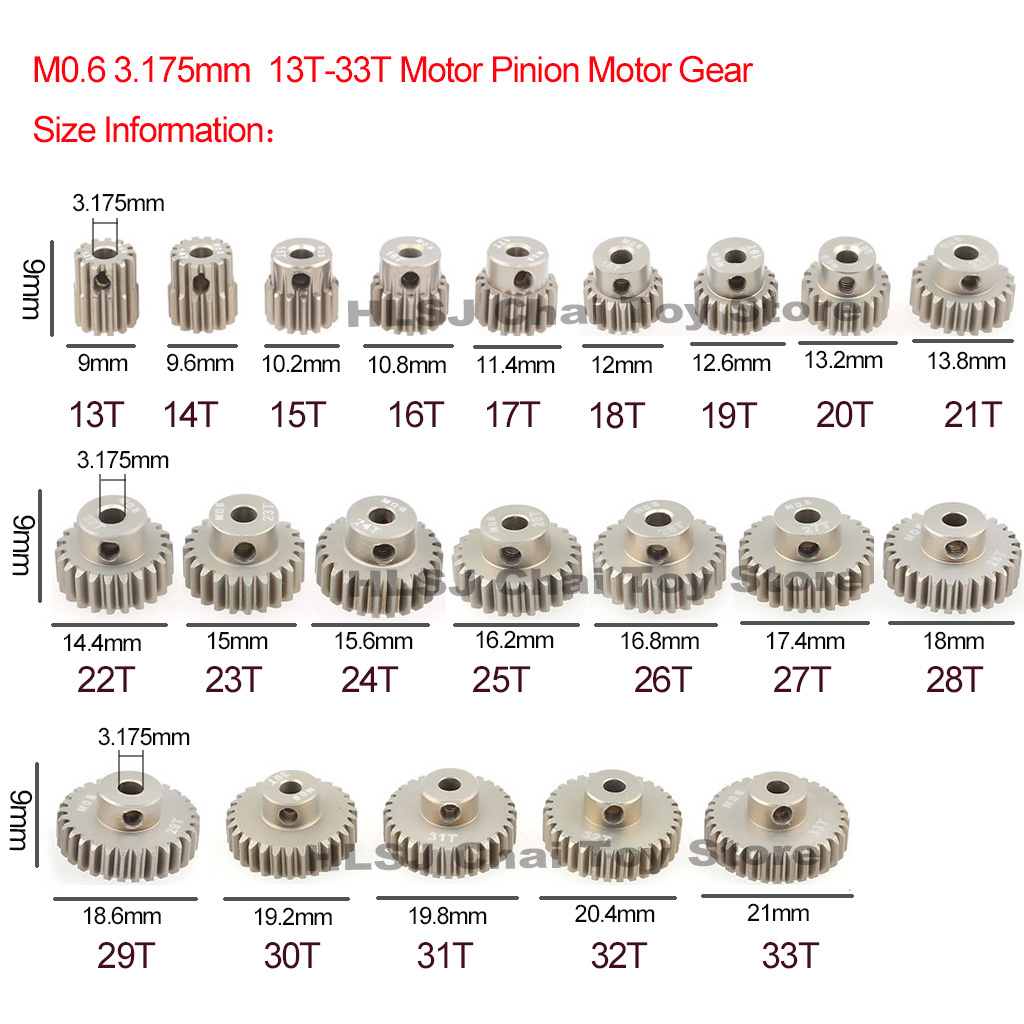 M0.6 3.175mm 14T 15T 16T 19T 2 - огляд і ціна Rc Suspension Arm
