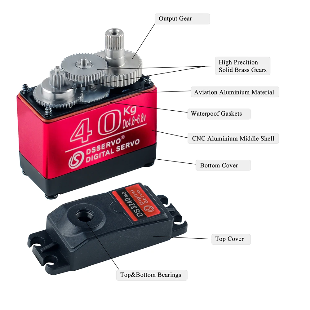 40KG Dsservo DS3240 Large Torq - огляд і ціна Rc Car Servo