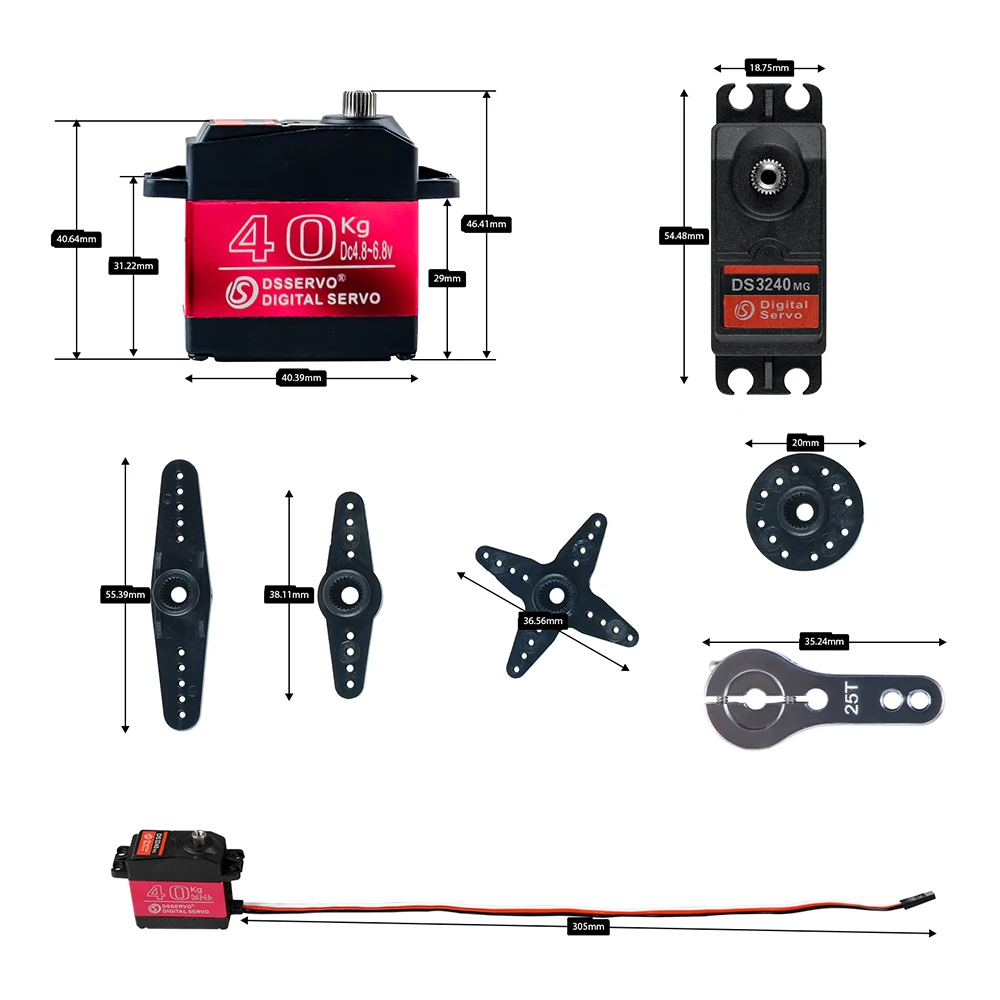 40KG Dsservo DS3240 Large Torq - огляд і ціна Rc Car Servo