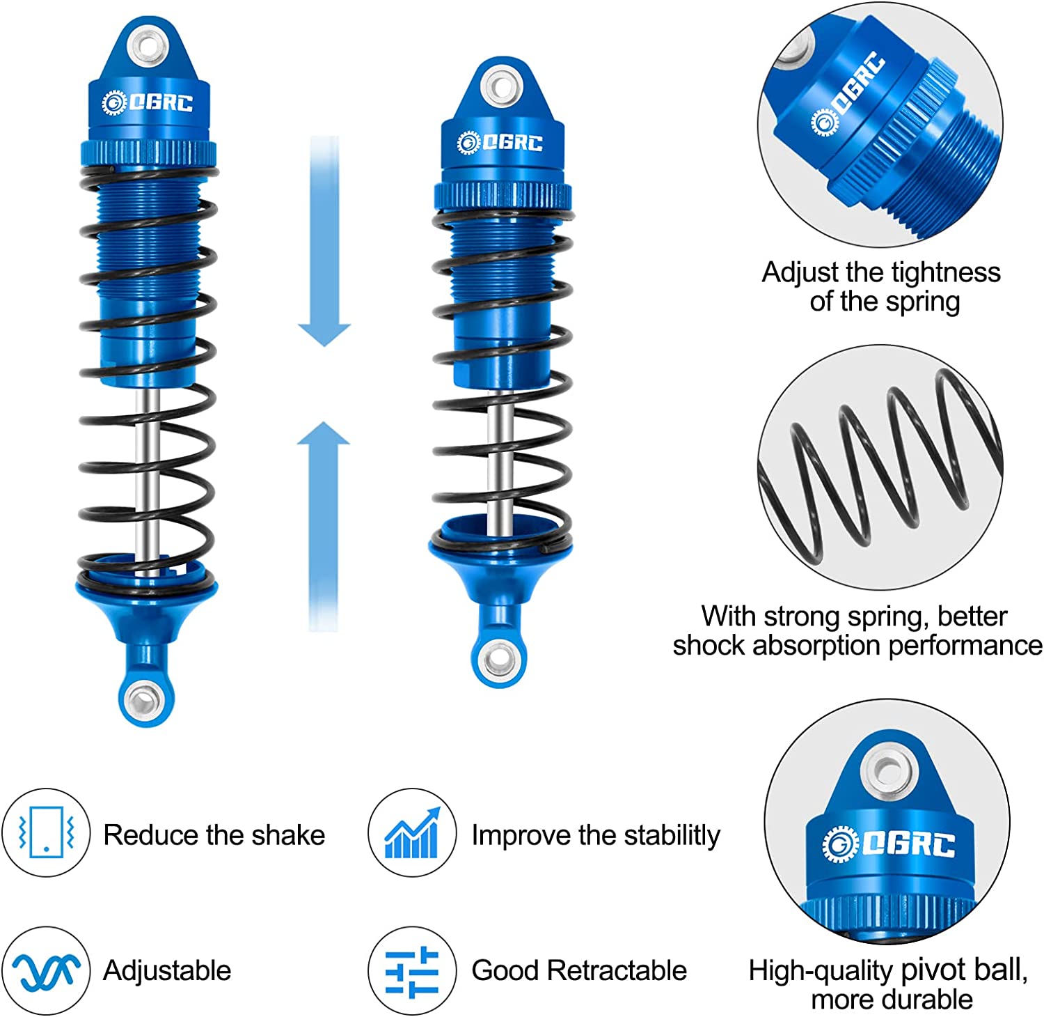 Esilun RC Oil Shock Absorber D - огляд і ціна Rc Suspension Arm