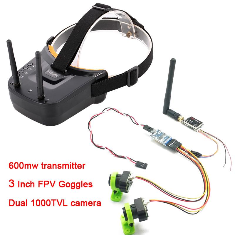 3 channel Dual Video camera CM - огляд і ціна Fpv Goggles Headset